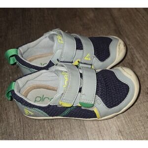 Boys Mesh Lightweight Sneaker/Shoes Navy Blue/ Green Childs Size 11.5